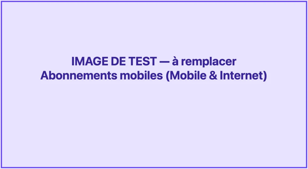 Image à fournir : abonnements mobiles professionnels